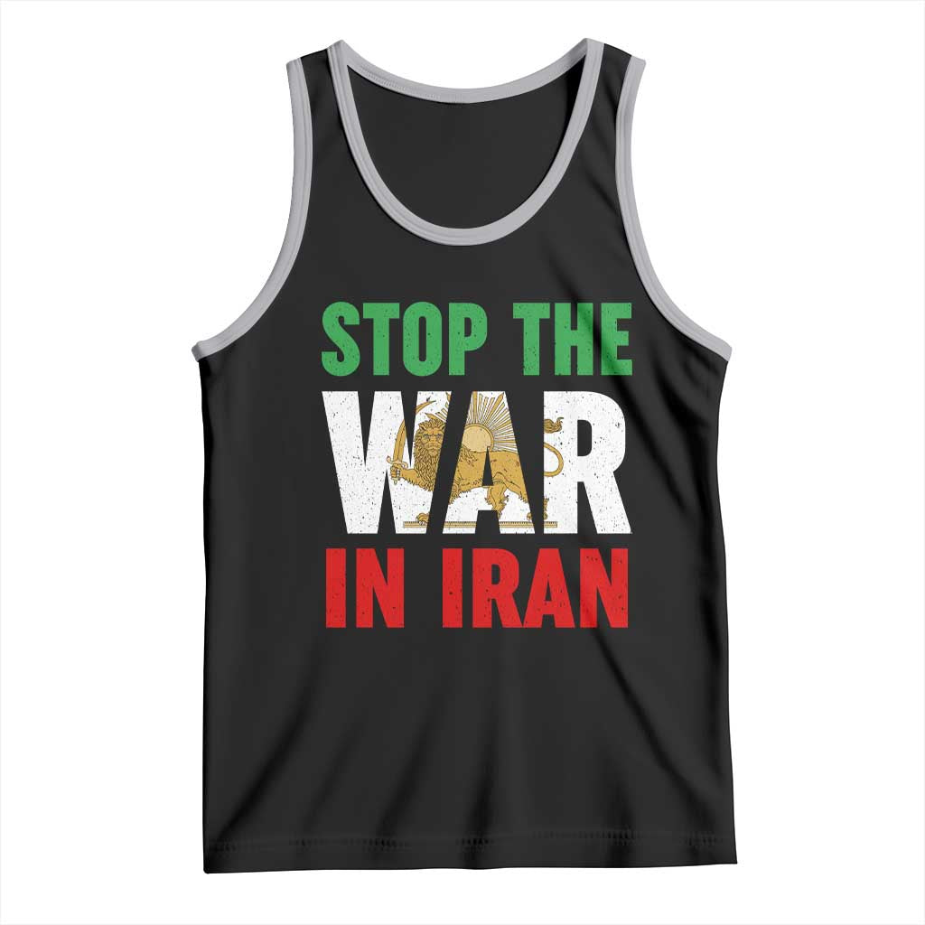 Free Iran Support Iranian MIGA Tank Top Stop The War In Iran TS14 Black Athletic Heather Print Your Wear