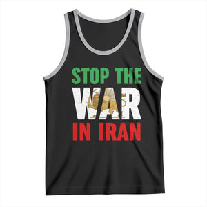Free Iran Support Iranian MIGA Tank Top Stop The War In Iran TS14 Black Athletic Heather Print Your Wear