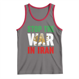 Free Iran Support Iranian MIGA Tank Top Stop The War In Iran TS14 Deep Heather Red Print Your Wear