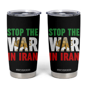 Free Iran Support Iranian MIGA Tumbler Cup Stop The War In Iran TS14 Black Print Your Wear