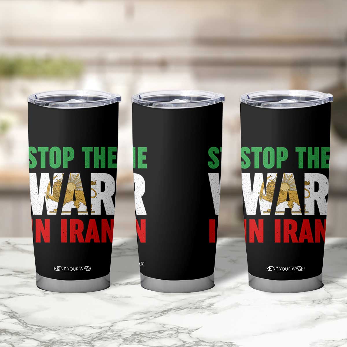 Free Iran Support Iranian MIGA Tumbler Cup Stop The War In Iran TS14 Print Your Wear