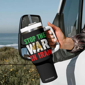 Free Iran Support Iranian MIGA Tumbler With Handle Stop The War In Iran TS14 Print Your Wear