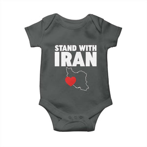 Free Iran Support Iranian MIGA Baby Onesie TS14 Dark Heather Print Your Wear