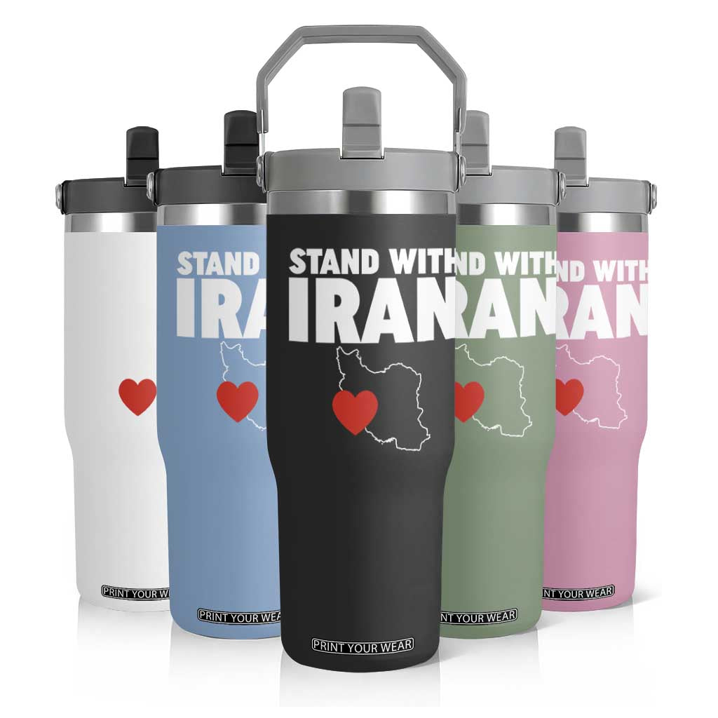 Free Iran Support Iranian MIGA Flip Straw Tumbler TS14 Print Your Wear