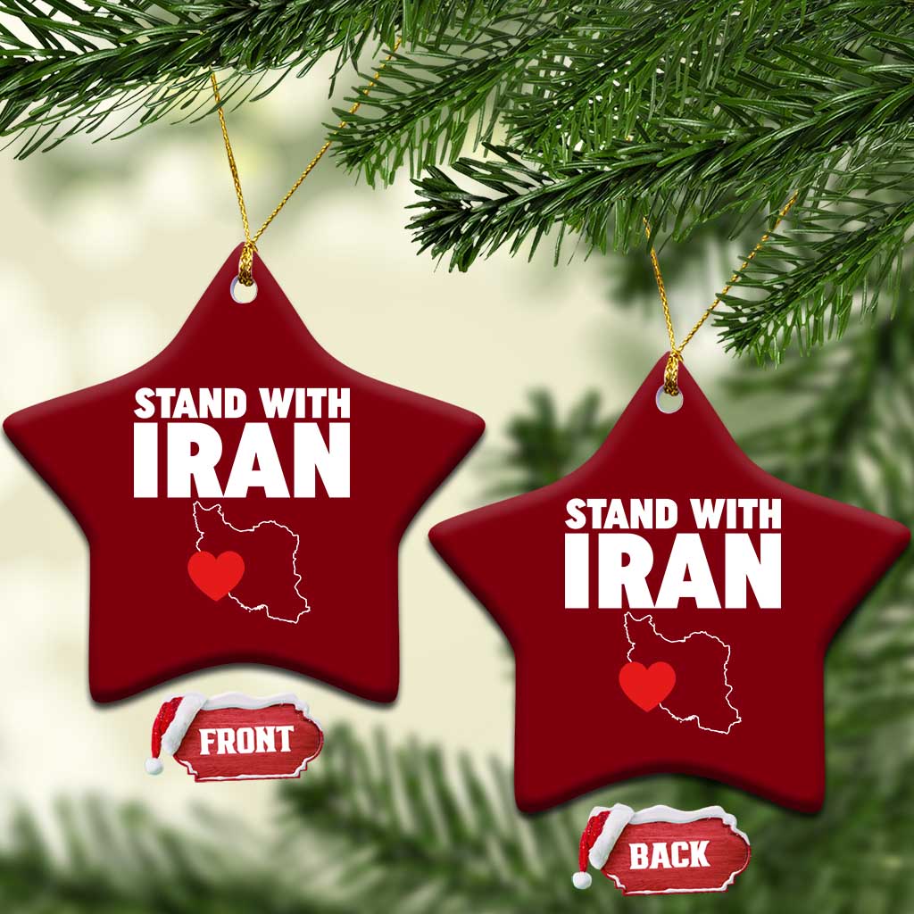 Free Iran Support Iranian MIGA Ceramic Ornament TS14 Print Your Wear