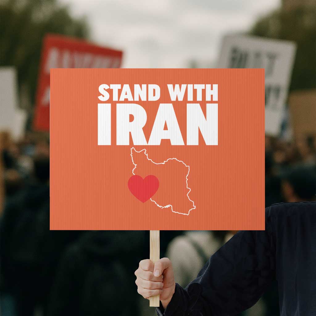 Free Iran Support Iranian MIGA Protest Sign TS14 Horizontal 18