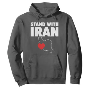 Free Iran Support Iranian MIGA Hoodie TS14 Dark Heather Print Your Wear
