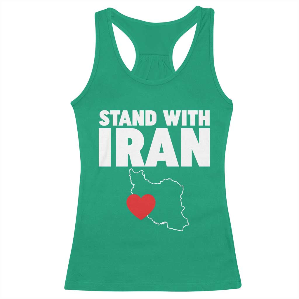 Free Iran Support Iranian MIGA Racerback Tank Top TS14 Irish Green Print Your Wear