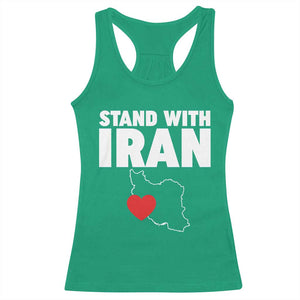 Free Iran Support Iranian MIGA Racerback Tank Top TS14 Irish Green Print Your Wear