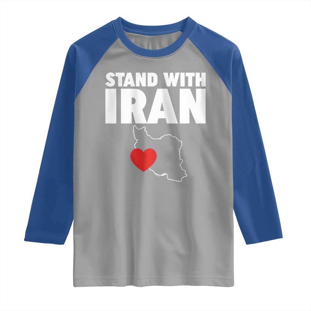 Free Iran Support Iranian MIGA Raglan Shirt TS14 Sport Gray Royal Print Your Wear