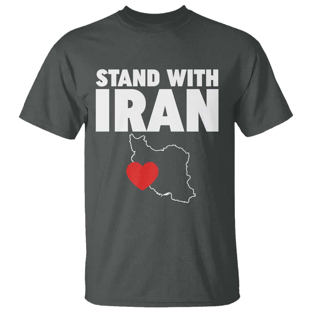 Free Iran Support Iranian MIGA T Shirt TS14 Dark Heather Print Your Wear