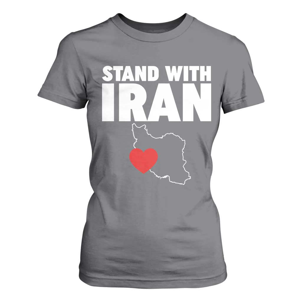 Free Iran Support Iranian MIGA T Shirt For Women TS14 Charcoal Print Your Wear