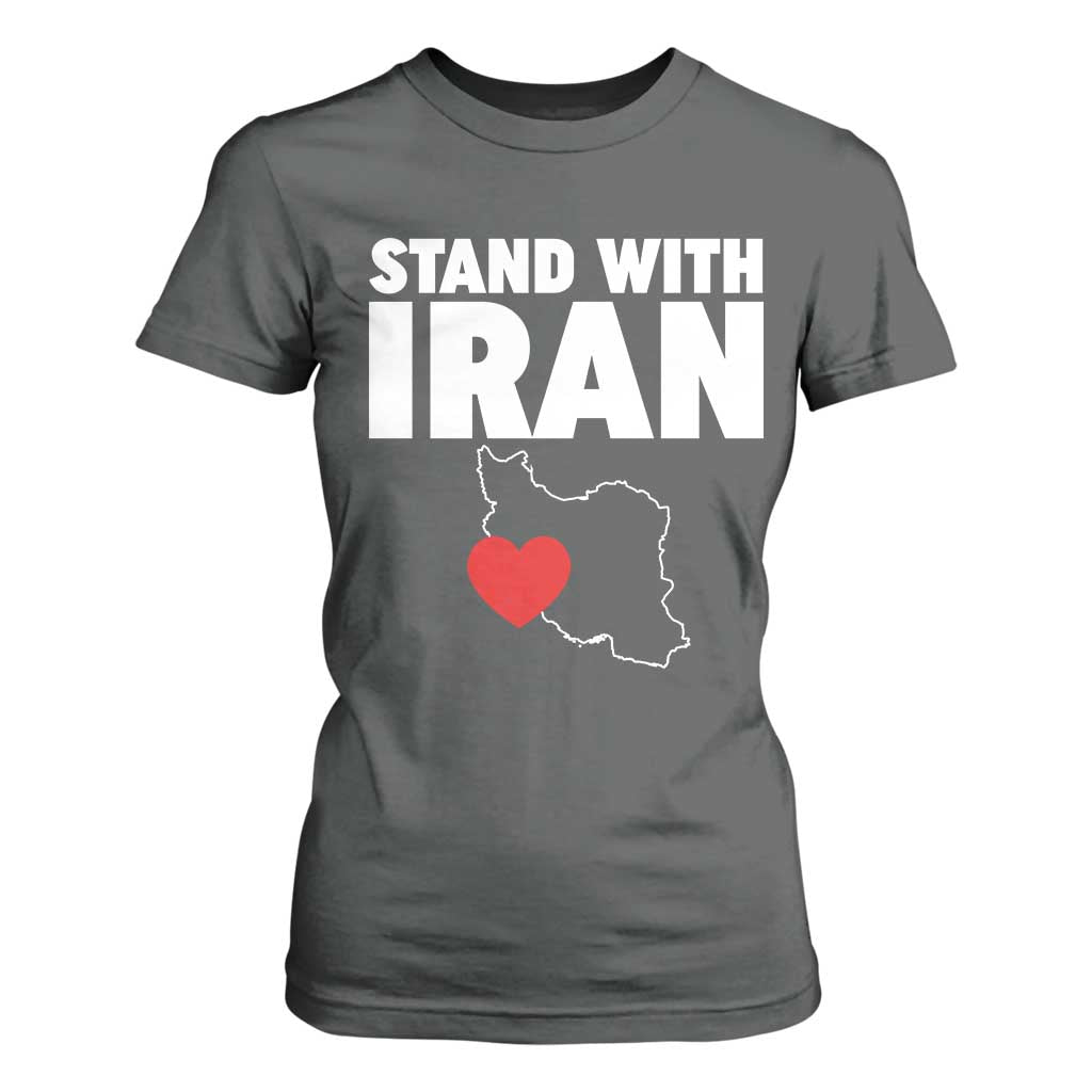 Free Iran Support Iranian MIGA T Shirt For Women TS14 Dark Heather Print Your Wear