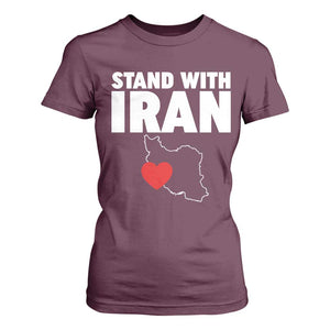 Free Iran Support Iranian MIGA T Shirt For Women TS14 Maroon Print Your Wear