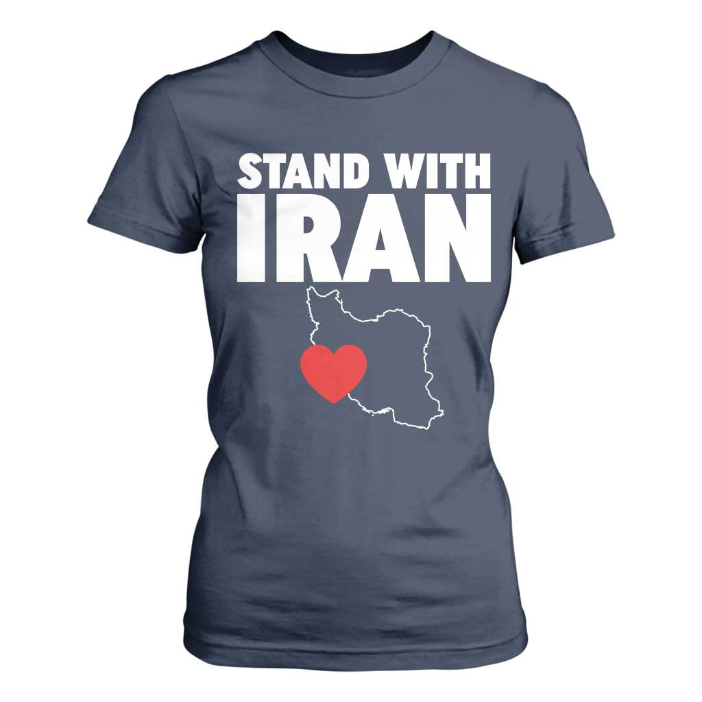 Free Iran Support Iranian MIGA T Shirt For Women TS14 Navy Print Your Wear