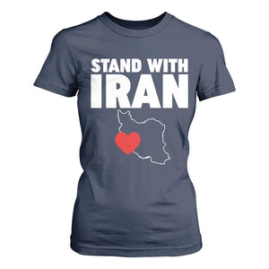 Free Iran Support Iranian MIGA T Shirt For Women TS14 Navy Print Your Wear