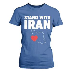 Free Iran Support Iranian MIGA T Shirt For Women TS14 Royal Blue Print Your Wear