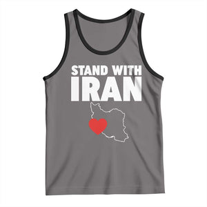 Free Iran Support Iranian MIGA Tank Top TS14 Deep Heather Black Print Your Wear