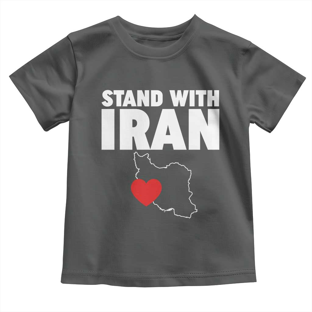 Free Iran Support Iranian MIGA Toddler T Shirt TS14 Dark Heather Print Your Wear
