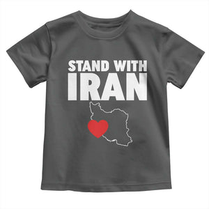 Free Iran Support Iranian MIGA Toddler T Shirt TS14 Dark Heather Print Your Wear