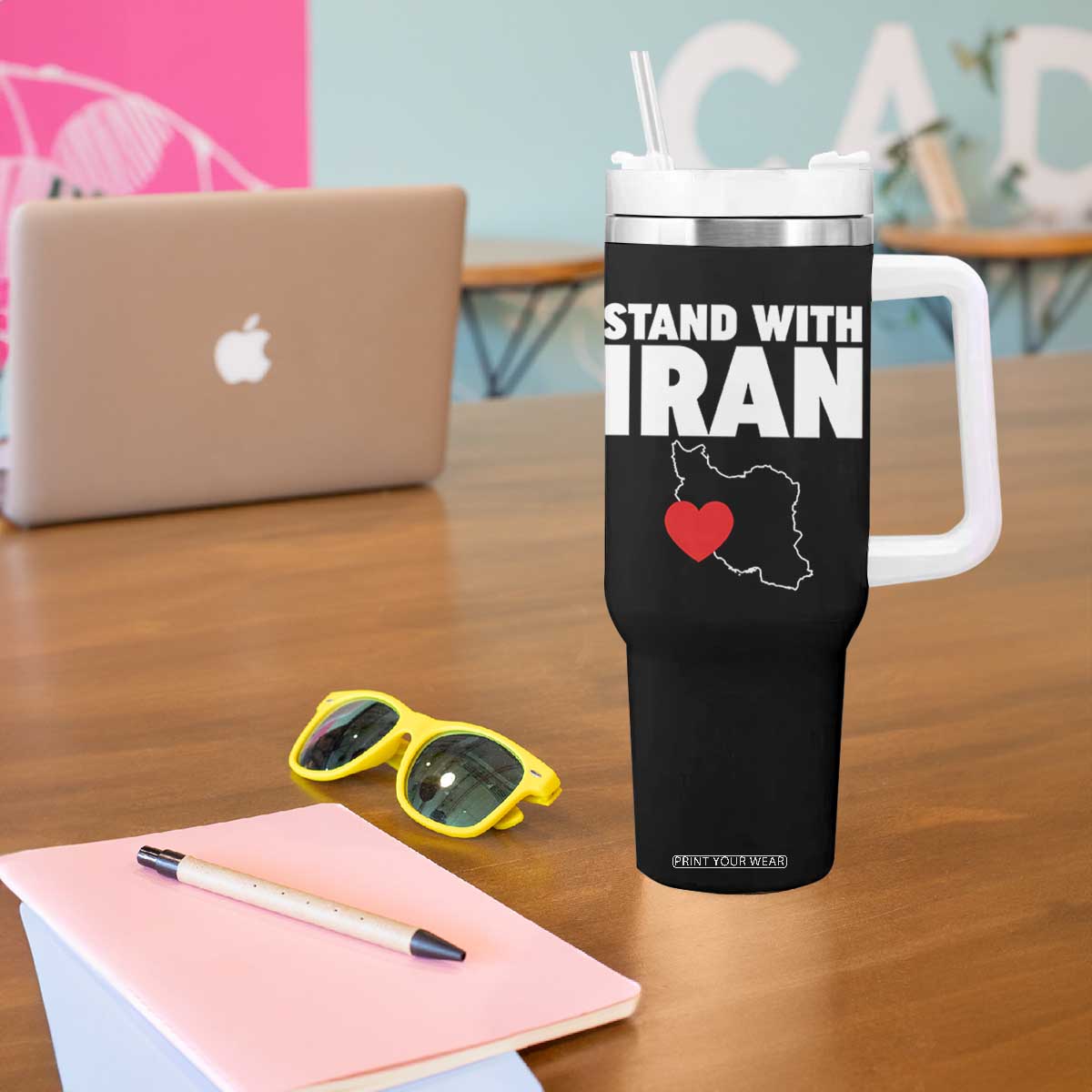 Free Iran Support Iranian MIGA Tumbler With Handle TS14 Print Your Wear