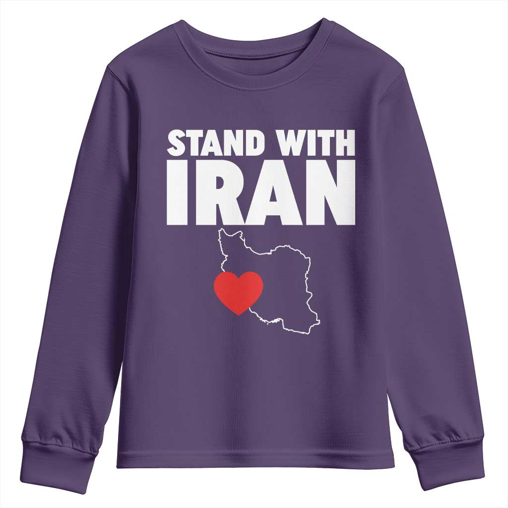 Free Iran Support Iranian MIGA Youth Sweatshirt TS14 Purple Print Your Wear