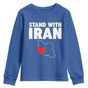 Free Iran Support Iranian MIGA Youth Sweatshirt TS14 Royal Blue Print Your Wear