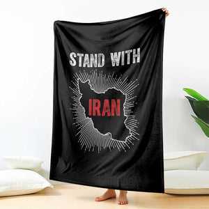 Free Iran Support Throw Blanket Stand With Iran TS14 Print Your Wear