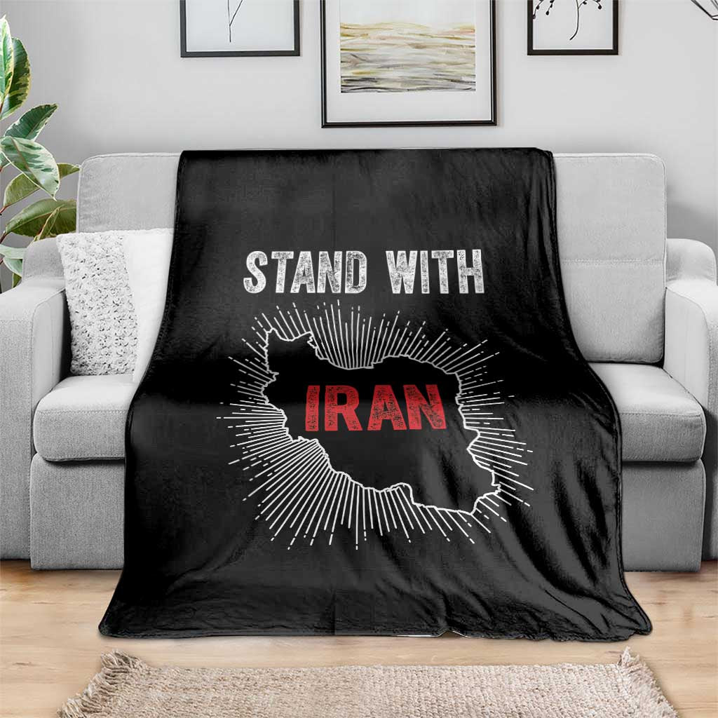 Free Iran Support Throw Blanket Stand With Iran TS14 Print Your Wear