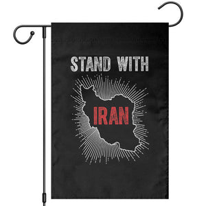 Free Iran Support Garden Flag Stand With Iran TS14 Black Print Your Wear