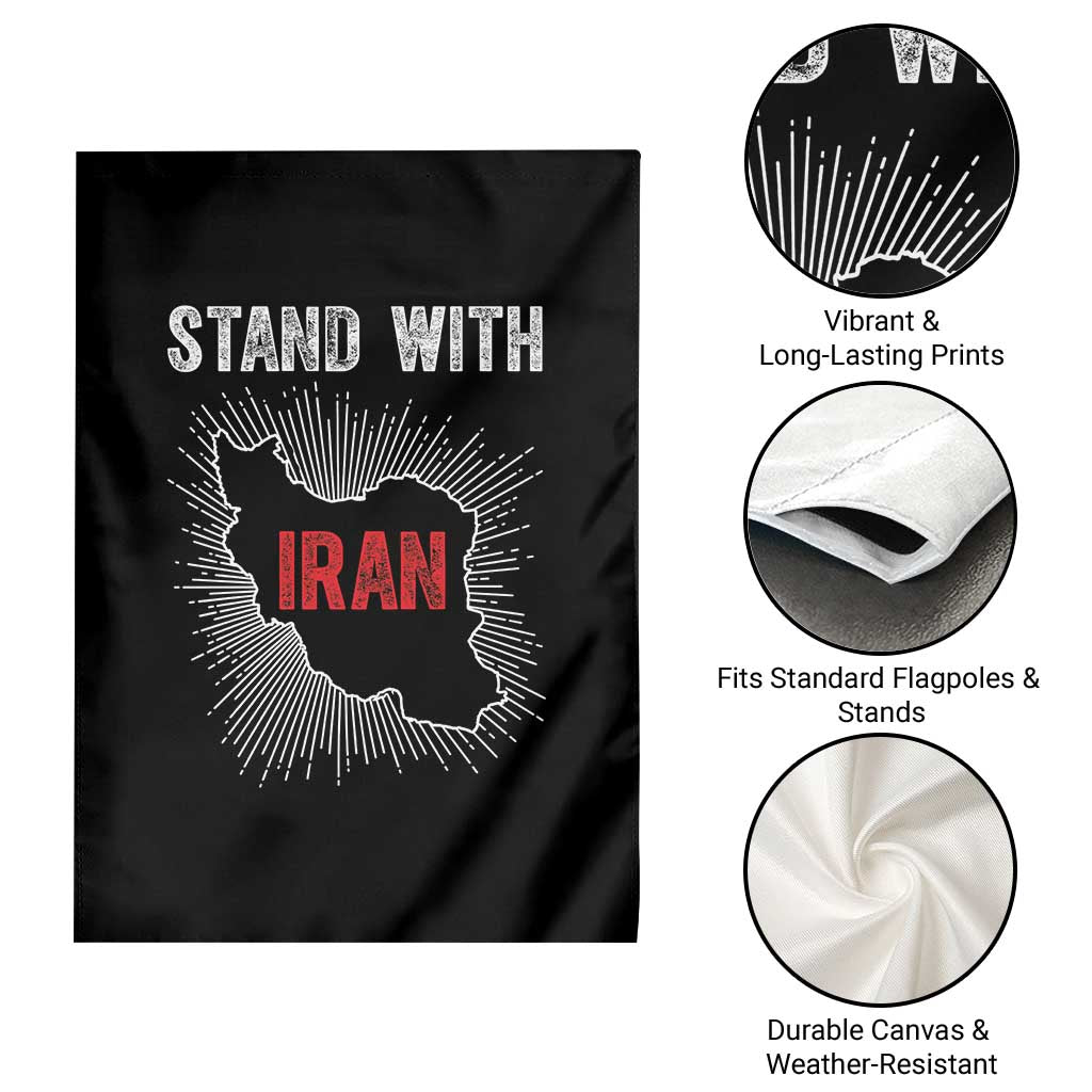 Free Iran Support Garden Flag Stand With Iran TS14 Print Your Wear