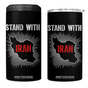 Free Iran Support 4 in 1 Can Cooler Tumbler Stand With Iran TS14 One Size: 16 oz Black Print Your Wear