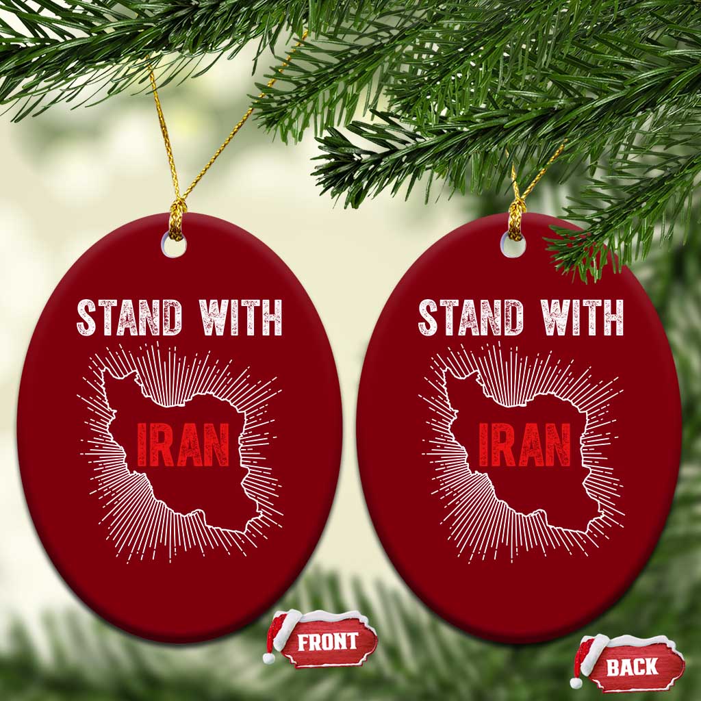 Free Iran Support Ceramic Ornament Stand With Iran TS14 Print Your Wear