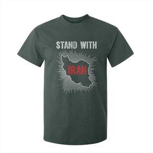 Free Iran Support T Shirt For Kid Stand With Iran TS14 Dark Forest Green Print Your Wear