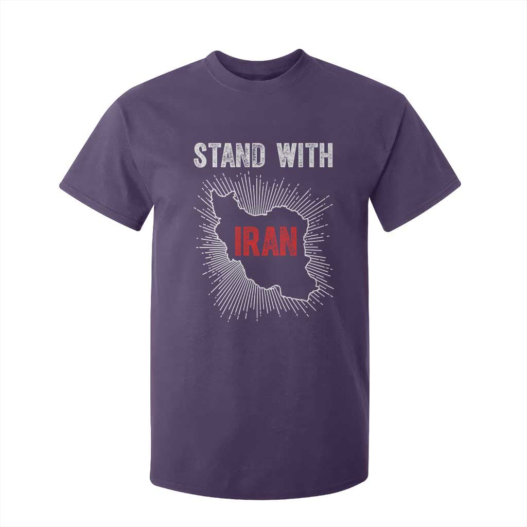 Free Iran Support T Shirt For Kid Stand With Iran TS14 Purple Print Your Wear