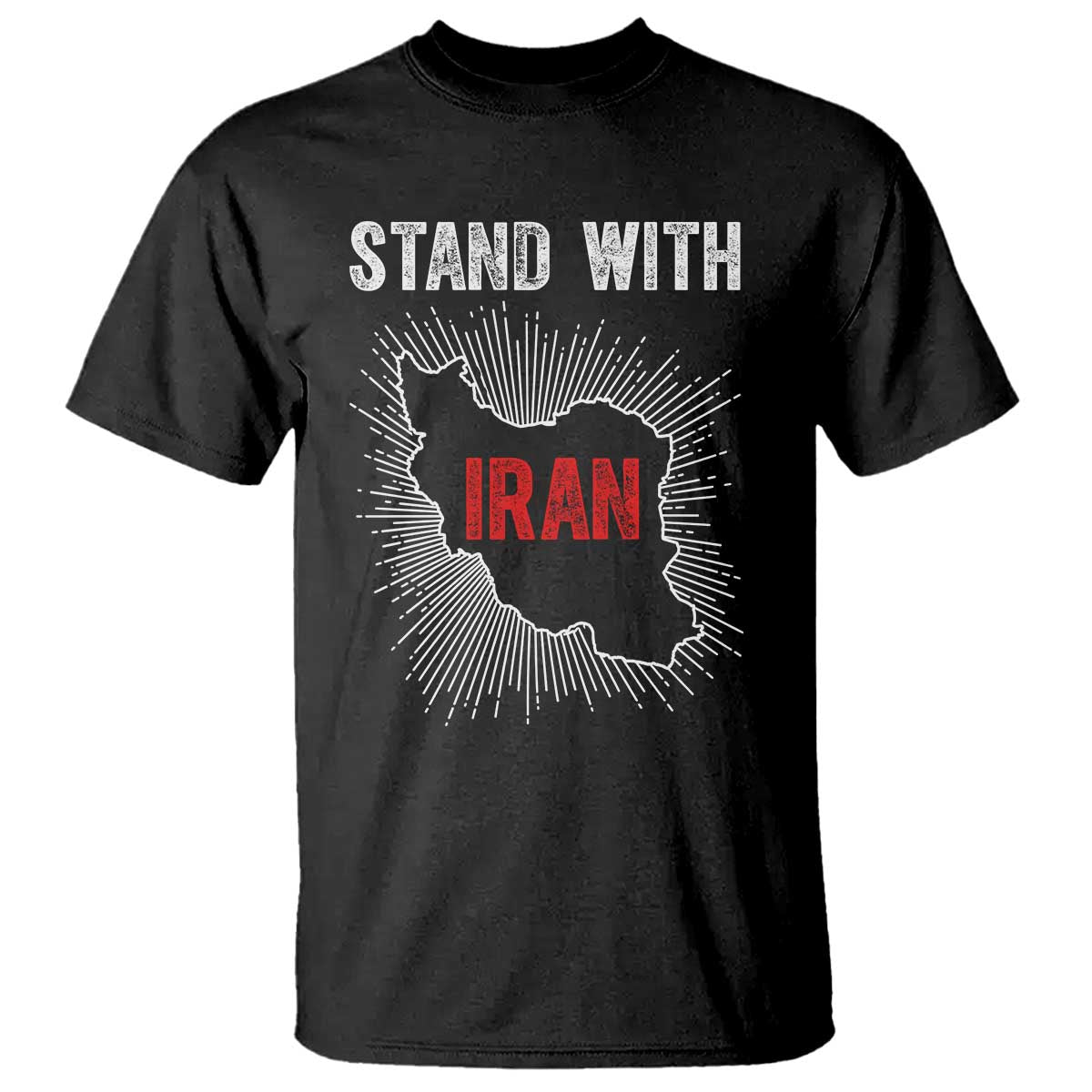 Free Iran Support T Shirt Stand With Iran TS14 Black Print Your Wear