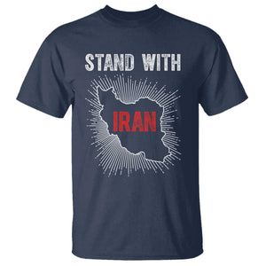 Free Iran Support T Shirt Stand With Iran TS14 Navy Print Your Wear