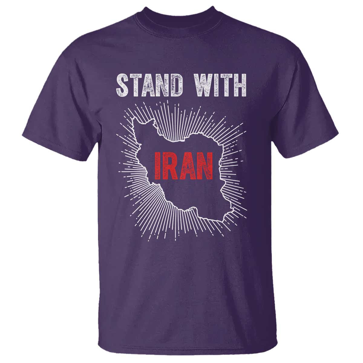 Free Iran Support T Shirt Stand With Iran TS14 Purple Print Your Wear