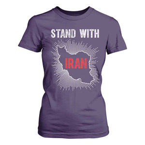 Free Iran Support T Shirt For Women Stand With Iran TS14 Purple Print Your Wear