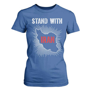 Free Iran Support T Shirt For Women Stand With Iran TS14 Royal Blue Print Your Wear
