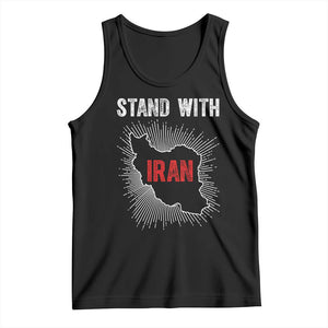 Free Iran Support Tank Top Stand With Iran TS14 Black Print Your Wear