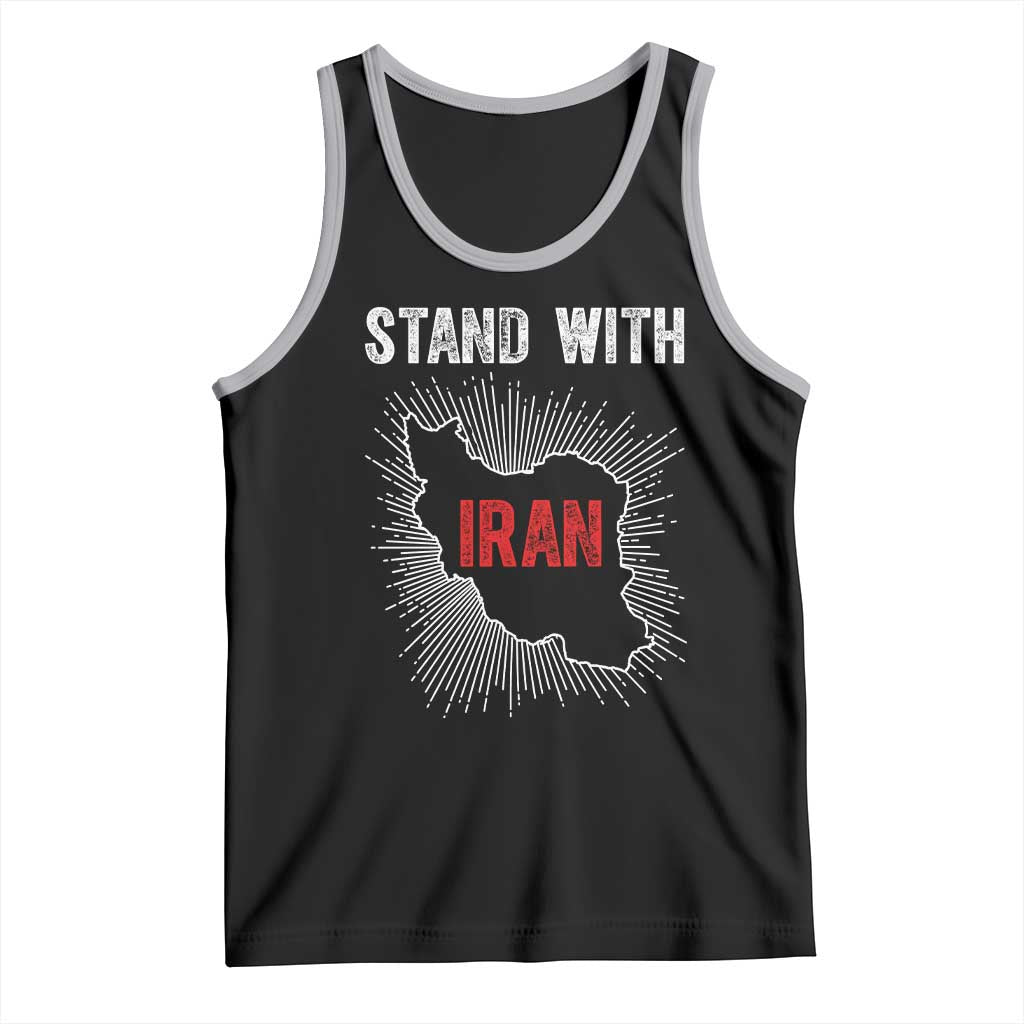 Free Iran Support Tank Top Stand With Iran TS14 Black Athletic Heather Print Your Wear