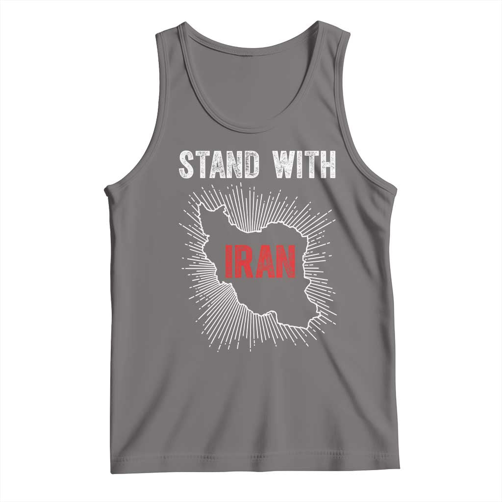 Free Iran Support Tank Top Stand With Iran TS14 Deep Heather Print Your Wear