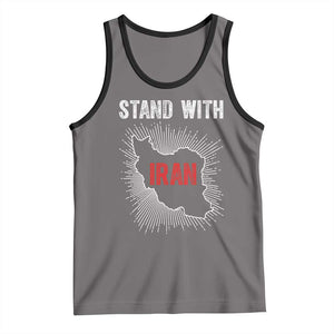 Free Iran Support Tank Top Stand With Iran TS14 Deep Heather Black Print Your Wear