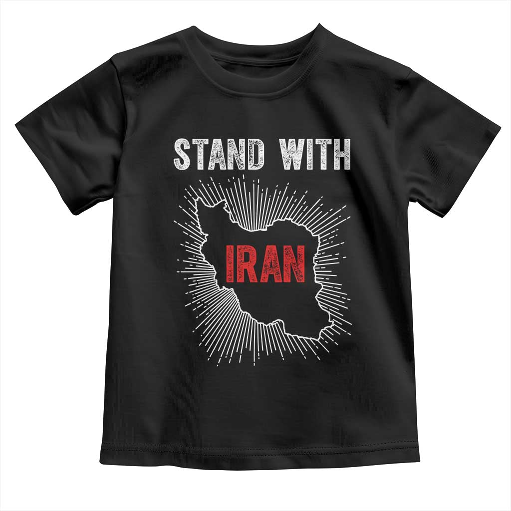 Free Iran Support Toddler T Shirt Stand With Iran TS14 Black Print Your Wear