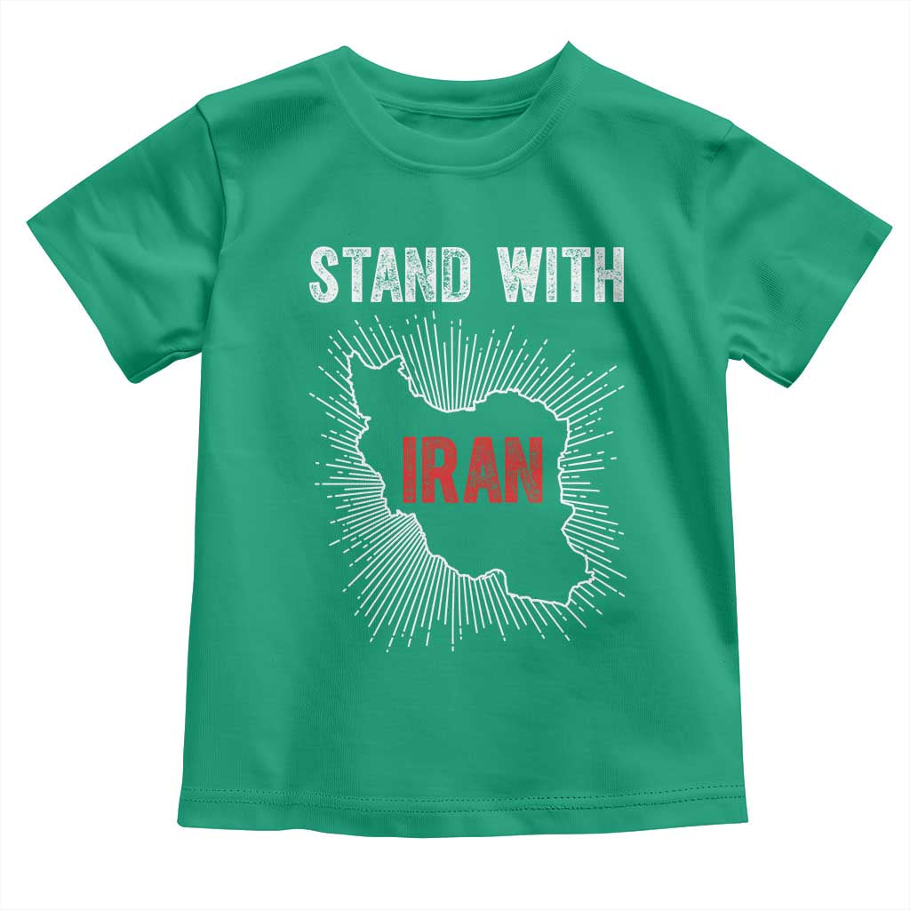 Free Iran Support Toddler T Shirt Stand With Iran TS14 Irish Green Print Your Wear