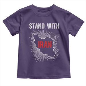 Free Iran Support Toddler T Shirt Stand With Iran TS14 Purple Print Your Wear