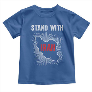 Free Iran Support Toddler T Shirt Stand With Iran TS14 Royal Blue Print Your Wear