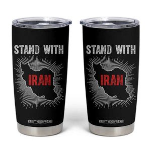 Free Iran Support Tumbler Cup Stand With Iran TS14 Black Print Your Wear