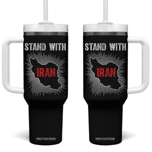 Free Iran Support Tumbler With Handle Stand With Iran TS14 One Size: 40 oz Black Print Your Wear